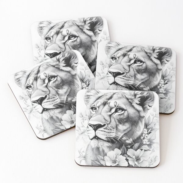 Item preview, Realistic lioness pencil drawing designed and sold by Pencil-Art.