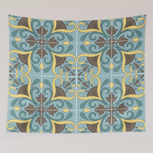 Item preview, Blue Scrollwork designed and sold by sarahjwhyte.