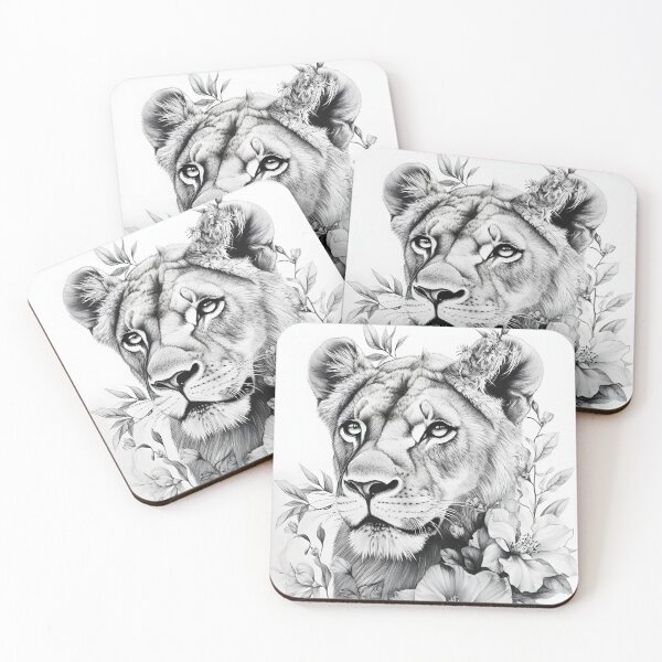 Item preview, Realistic lioness pencil drawing designed and sold by Pencil-Art.