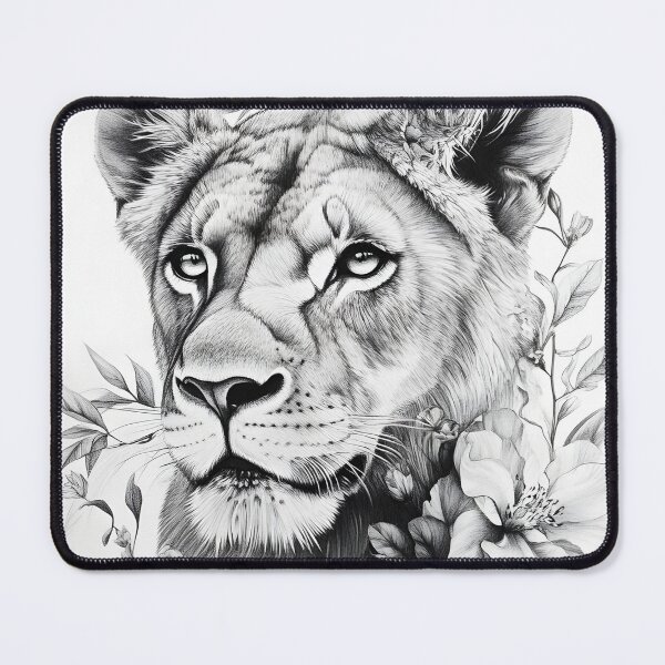 Item preview, Realistic lioness pencil drawing designed and sold by Pencil-Art.