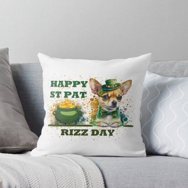 Artikelvorschau, Alles Gute zum St. Pat Rizz Day Chihuahua Whisperer Irish Dog und Topf voll Gold entworfen und verkauft von SillyDarkShop.