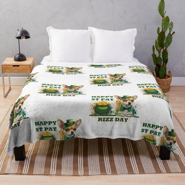 Item preview, Happy St Pat Rizz Day Chihuahua Whisperer Irish Dog And Pot Of Gold designed and sold by SillyDarkShop.