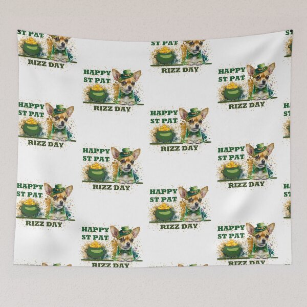 Item preview, Happy St Pat Rizz Day Chihuahua Whisperer Irish Dog And Pot Of Gold designed and sold by SillyDarkShop.