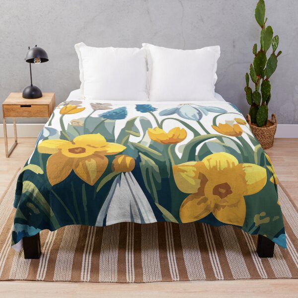 Item preview, Spring Blossom Trio – Snowdrops, Daffodils & Grape Hyacinths (Square Edition) designed and sold by Wanderly Ways.