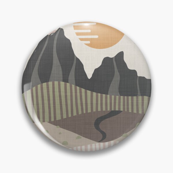 Item preview, Serene harmonious Japandi style landscape linen textured 1 designed and sold by Designsbyluzia.