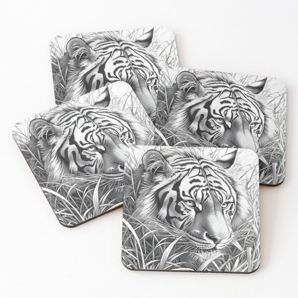 Item preview, Realistic Tiger pencil drawing designed and sold by Pencil-Art.