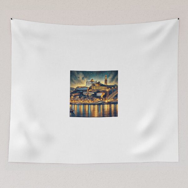Item preview, Porto at Night – Stunning Digital Art of Portugal’s Iconic City designed and sold by MasterStyleXL.