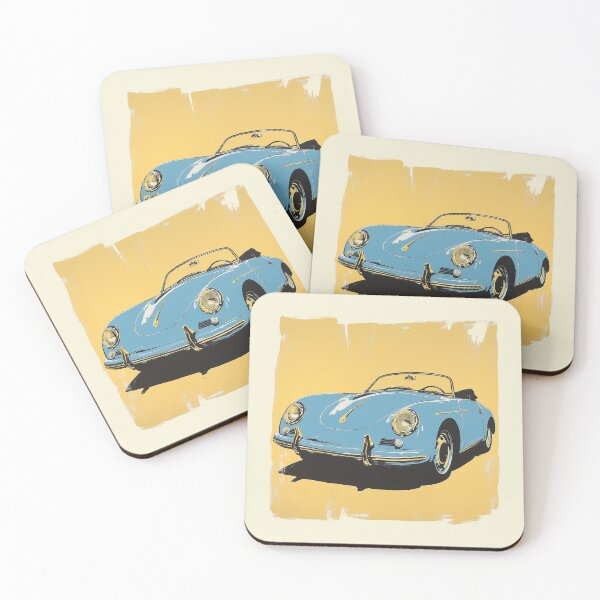 Item preview, Porsche 356 Baby Blue Illustration designed and sold by blackdogshop.