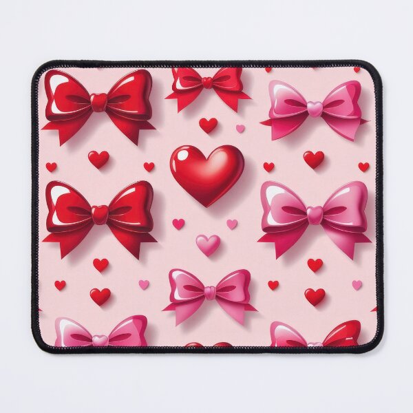 Item preview, valentines art pattern Red ribbons with hearts Design ,valentine ribbons,ribbons pattern,Valentines Day Pattern,valentines wallpaper designed and sold by Expressions-Sel.