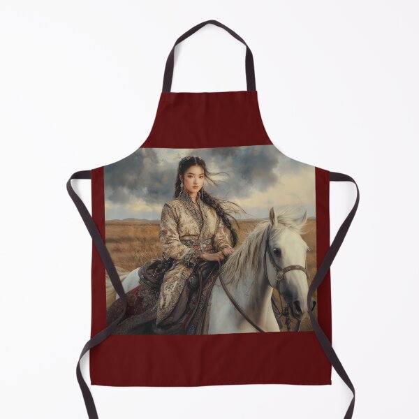 Item preview, Mongolian Warrior Princess on Horseback designed and sold by ArtVibeCo.