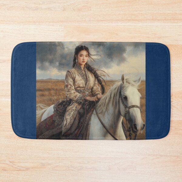 Item preview, Mongolian Warrior Princess on Horseback designed and sold by ArtVibeCo.