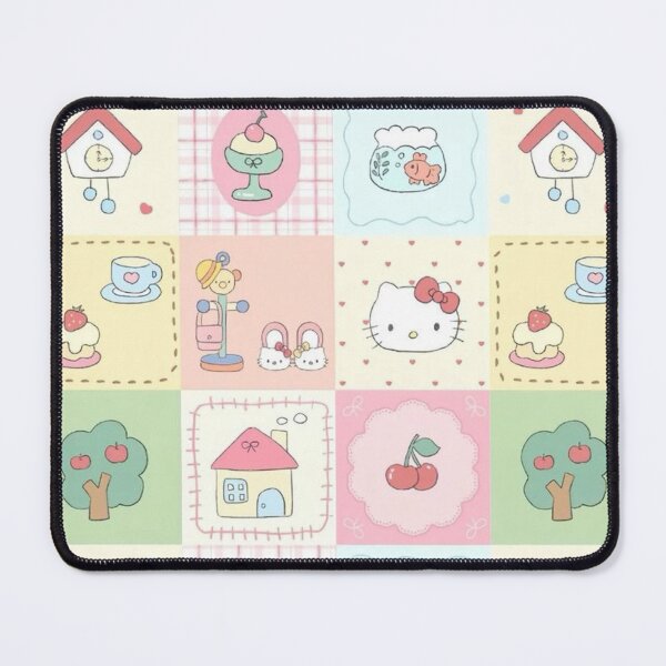 Item preview, Quilted cute Hello Kitty design print designed and sold by Lana Bar.