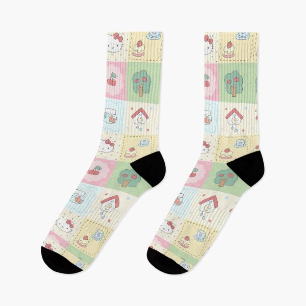 Item preview, Quilted cute Hello Kitty design print designed and sold by Lana Bar.