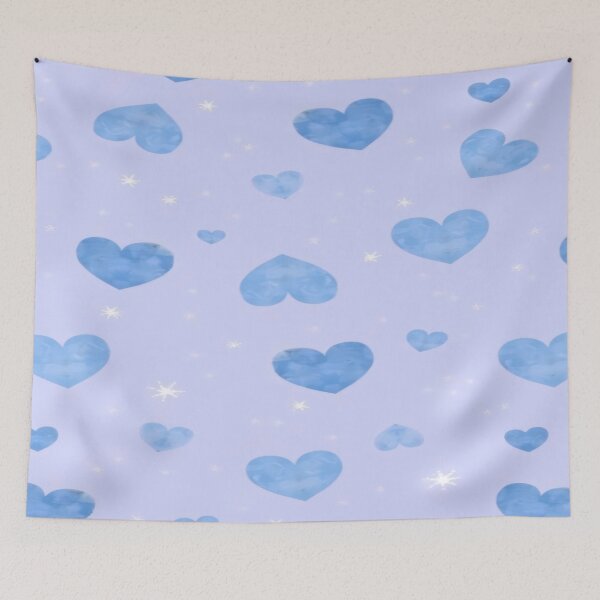 Item preview, valentines art pattern blue hearts Design ,valentine hearts,hearts pattern,Valentines Day Pattern,valentines wallpaper designed and sold by Expressions-Sel.