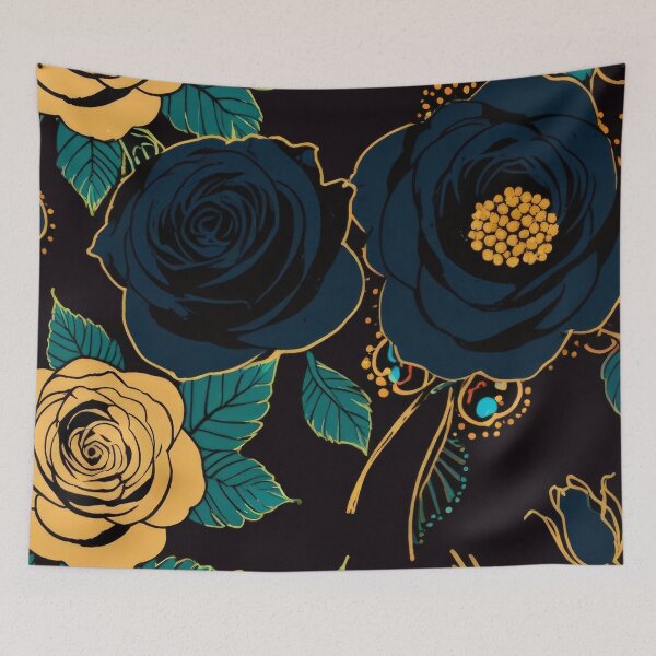 Item preview, valentines art pattern yellow and black Design ,valentine roses,roses pattern,Valentines Day Pattern,valentines wallpaper designed and sold by Expressions-Sel.