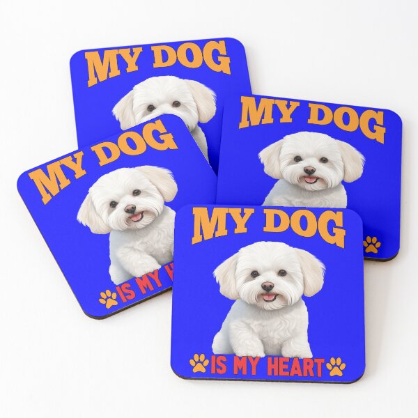 Item preview, Bichons Frise Dog Pet Owner Art Design My Dog Is My Heart designed and sold by fantasticdesign.
