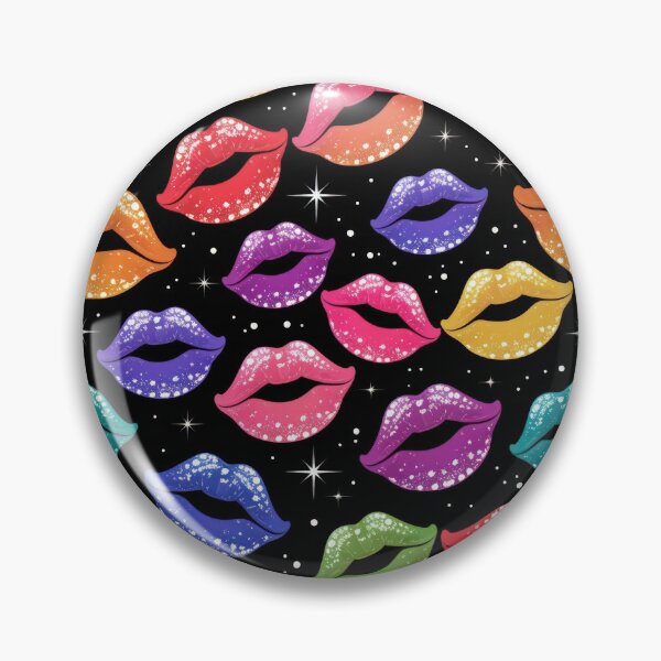 Item preview, valentines art pattern Colorful shine Gloss Kisses Design ,valentine Kisses,Kiss pattern,Valentines Day Pattern,valentines wallpaper designed and sold by Expressions-Sel.
