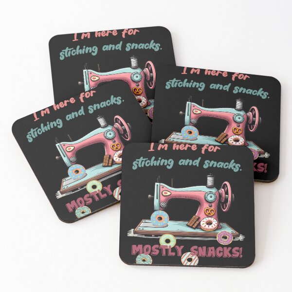 Item preview, donut snacks sewing machine design designed and sold by EwaVerse.