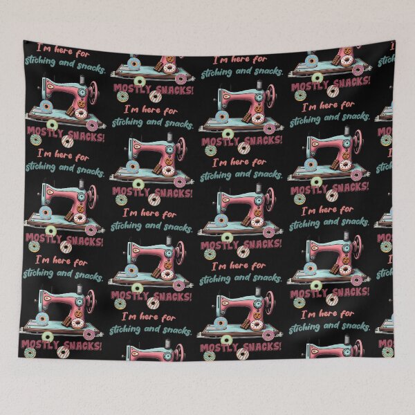 Item preview, donut snacks sewing machine design designed and sold by EwaVerse.