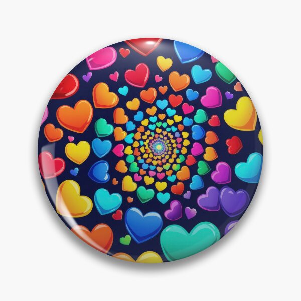 Item preview, valentines art pattern Colorful Hearts Spiral Design ,valentine Hearts,Hearts pattern,Valentines Day Pattern,valentines wallpaper designed and sold by Expressions-Sel.