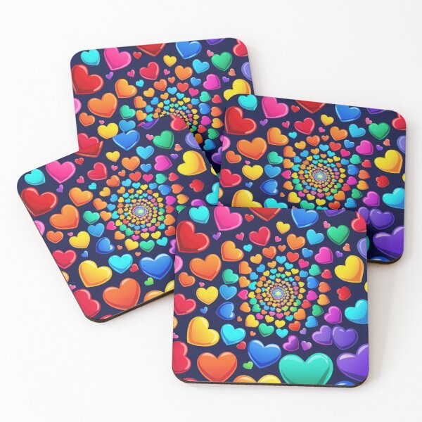 Item preview, valentines art pattern Colorful Hearts Spiral Design ,valentine Hearts,Hearts pattern,Valentines Day Pattern,valentines wallpaper designed and sold by Expressions-Sel.