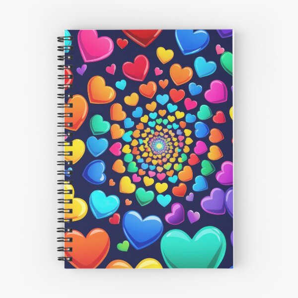Item preview, valentines art pattern Colorful Hearts Spiral Design ,valentine Hearts,Hearts pattern,Valentines Day Pattern,valentines wallpaper designed and sold by Expressions-Sel.