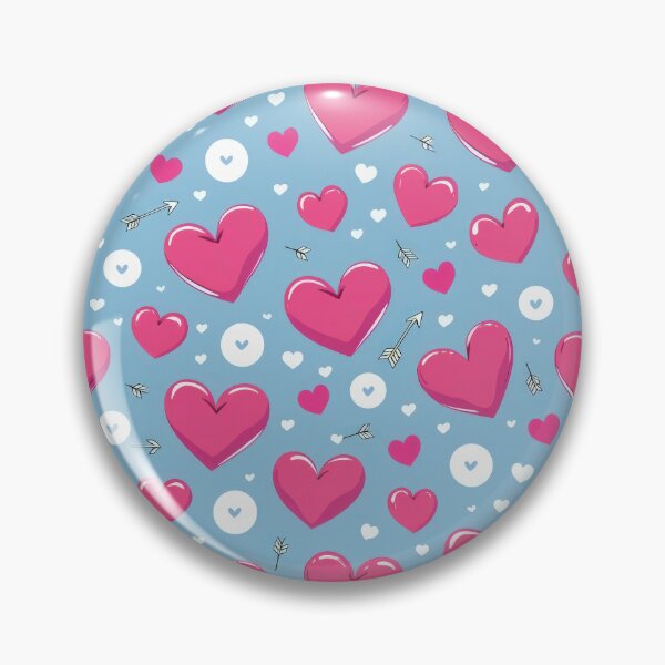 Item preview, valentines art pattern Pink hearts on a light blue Design ,valentine Hearts,Hearts pattern,Valentines Day Pattern,valentines wallpaper designed and sold by Expressions-Sel.