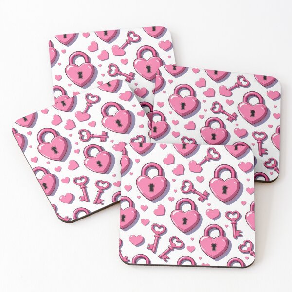 Item preview, valentines art pattern Pink Hearts Locks Design ,valentine Hearts,Hearts pattern,Valentines Day Pattern,valentines wallpaper designed and sold by Expressions-Sel.