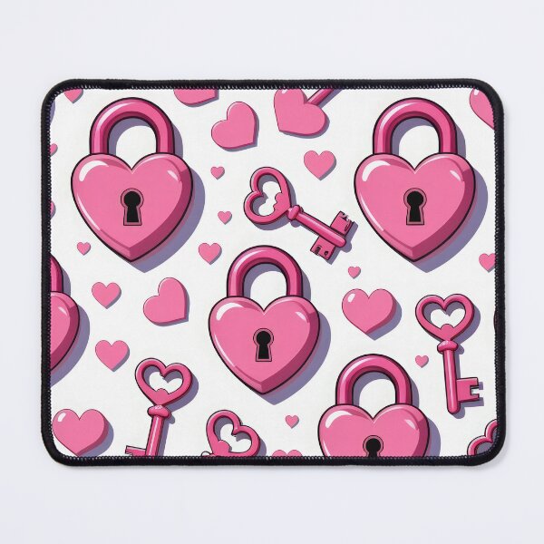 Item preview, valentines art pattern Pink Hearts Locks Design ,valentine Hearts,Hearts pattern,Valentines Day Pattern,valentines wallpaper designed and sold by Expressions-Sel.