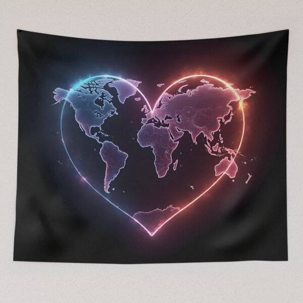Item preview, Glowing World Heart designed and sold by QuickPick Store.