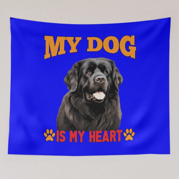 Item preview, Newfoundland Dog Pet Owner Art Design My Dog Is My Heart designed and sold by fantasticdesign.
