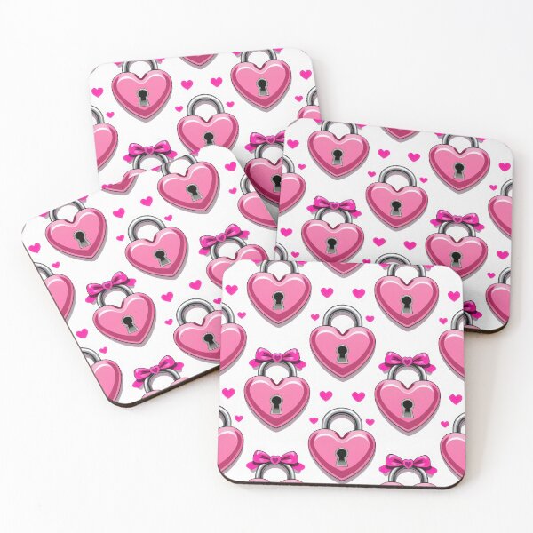 Item preview, valentines art pattern Pink Hearts Locks Design ,valentine Hearts,Hearts pattern,Valentines Day Pattern,valentines wallpaper designed and sold by Expressions-Sel.