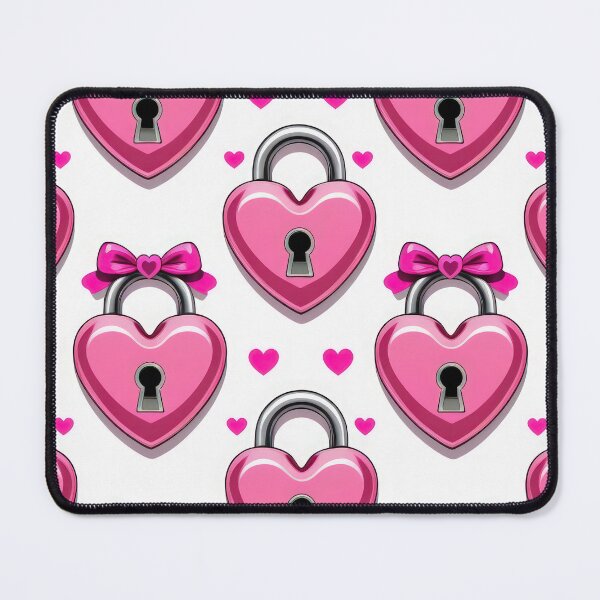 Item preview, valentines art pattern Pink Hearts Locks Design ,valentine Hearts,Hearts pattern,Valentines Day Pattern,valentines wallpaper designed and sold by Expressions-Sel.