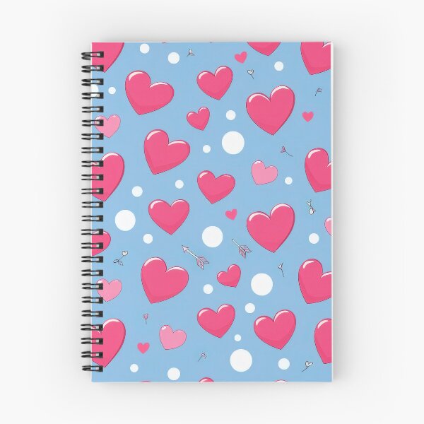 Item preview, valentines art pattern Pink hearts on a light blue Design ,valentine Hearts,Hearts pattern,Valentines Day Pattern,valentines wallpaper designed and sold by Expressions-Sel.