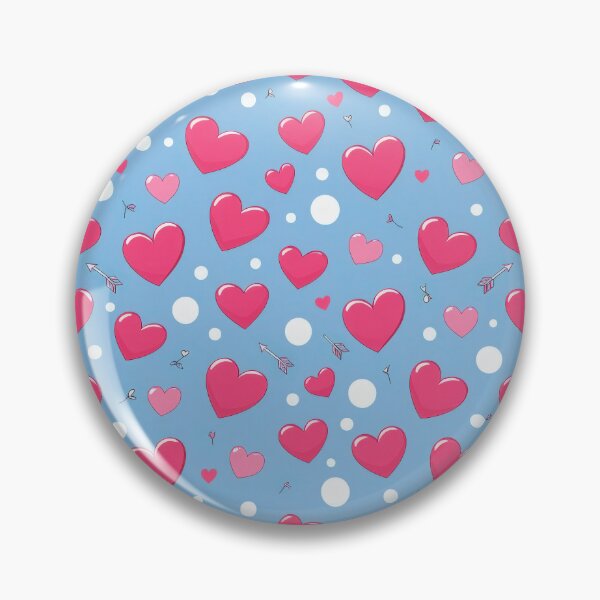 Item preview, valentines art pattern Pink hearts on a light blue Design ,valentine Hearts,Hearts pattern,Valentines Day Pattern,valentines wallpaper designed and sold by Expressions-Sel.
