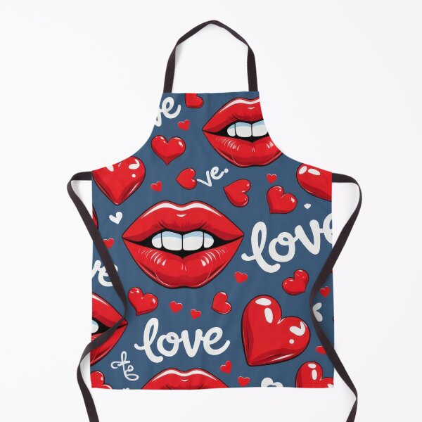Item preview, valentines art pattern red lips love dark blue Design ,valentine lips,lips pattern,Valentines Day Pattern,valentines wallpaper designed and sold by Expressions-Sel.
