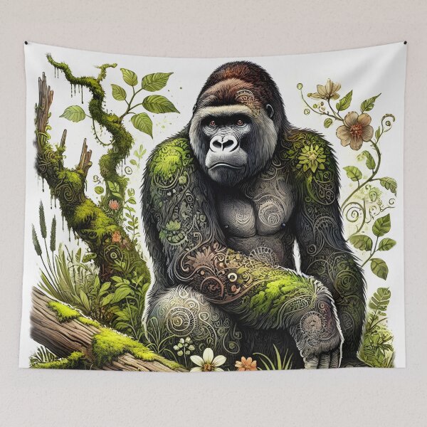 Item preview, Patterns - Jungle Animals, Gorilla designed and sold by BreezyDawnDesigns.