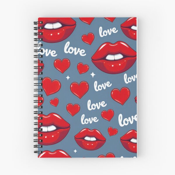 Item preview, valentines art pattern red lips love dark blue Design ,valentine lips,lips pattern,Valentines Day Pattern,valentines wallpaper designed and sold by Expressions-Sel.