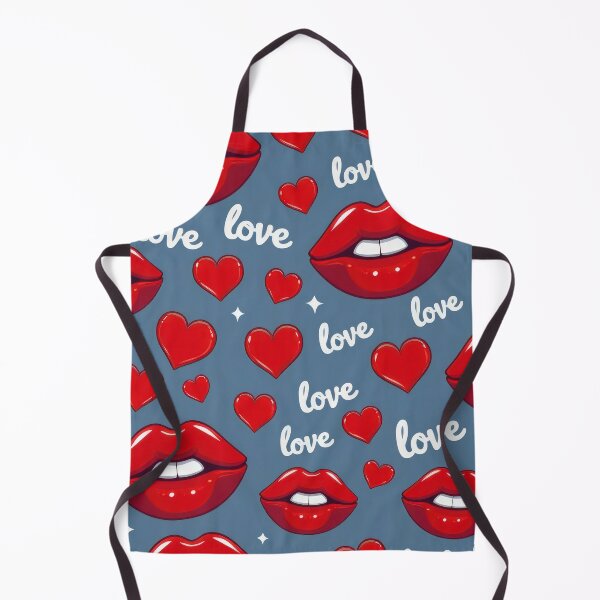 Item preview, valentines art pattern red lips love dark blue Design ,valentine lips,lips pattern,Valentines Day Pattern,valentines wallpaper designed and sold by Expressions-Sel.
