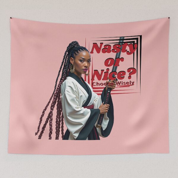 Item preview, Samurai Queen – Bold Afro Samurai Warrior Artwork designed and sold by QPTheeArtist.