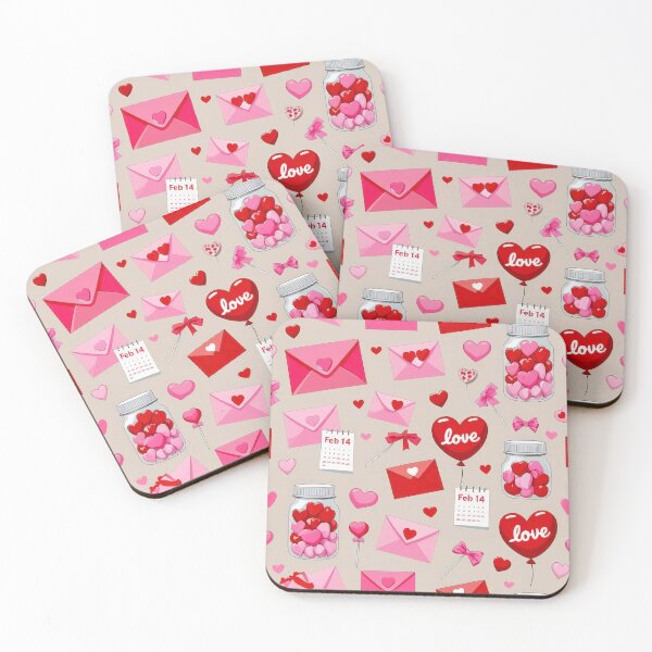Item preview, valentines art pattern pink love letter Design ,valentine letter,lletter pattern,Valentines Day Pattern,valentines wallpaper designed and sold by Expressions-Sel.