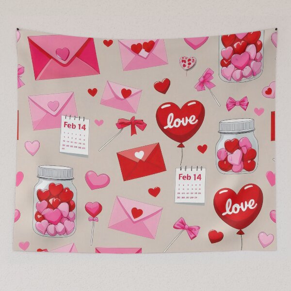 Item preview, valentines art pattern pink love letter Design ,valentine letter,lletter pattern,Valentines Day Pattern,valentines wallpaper designed and sold by Expressions-Sel.