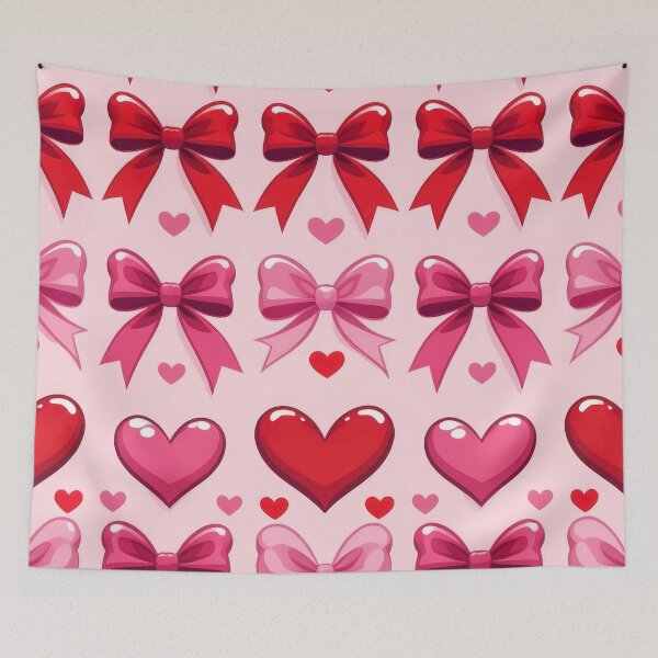 Item preview, valentines art pattern pink and red ribbons Design ,valentine ribbons,ribbons pattern,Valentines Day Pattern,valentines wallpaper designed and sold by Expressions-Sel.