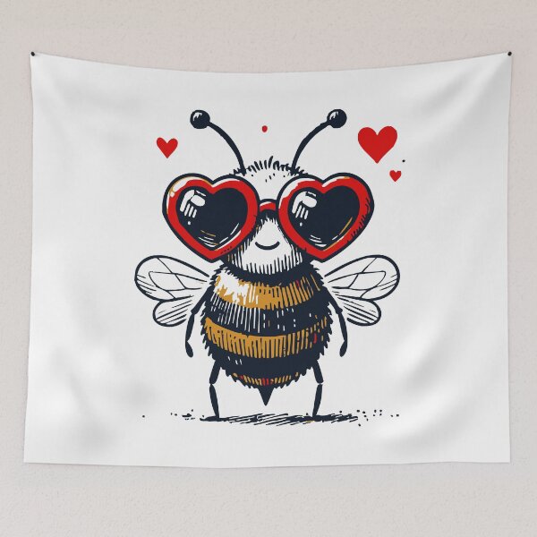 Item preview, Bee My Valentine Happy Valentine Day Sketchy designed and sold by TomFrontierArt.