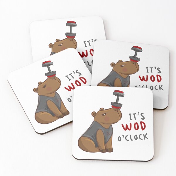 Item preview, Workout capybara WOD o’clock with barbell designed and sold by camilacarvalho.