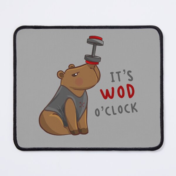 Item preview, Workout capybara WOD o’clock with barbell designed and sold by camilacarvalho.