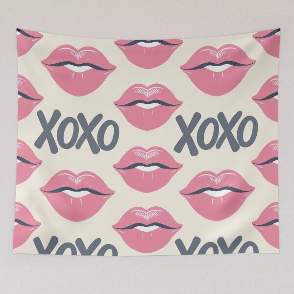 Item preview, valentines art pattern pink kisses xoxoxo Design ,valentine kisses,kisses pattern,Valentines Day Pattern,valentines wallpaper designed and sold by Expressions-Sel.