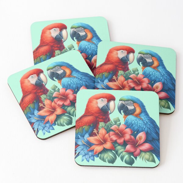 Item preview, Red and Blue MacCaws designed and sold by bonnieleigh6902.