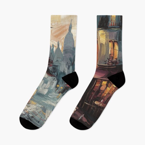 Item preview, Montmartre Travel Art – Parisian Café and Sacre Coeur. Impressionist Painting. designed and sold by CARRAANN.