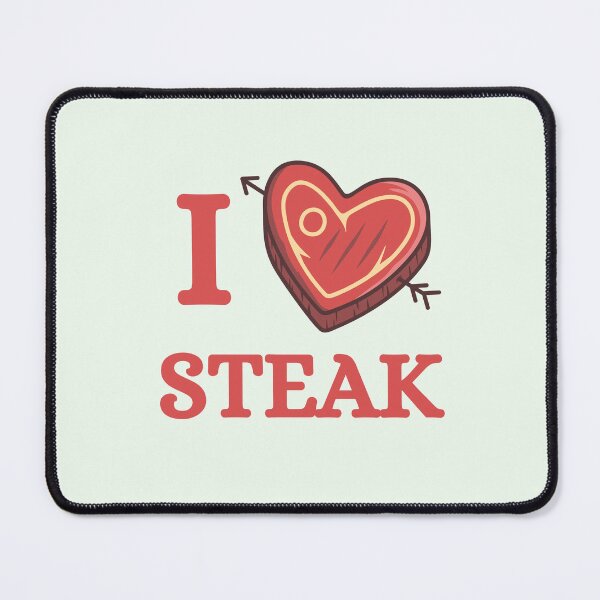 Item preview, I Love Steak Meat lover Heart designed and sold by Guess4best.